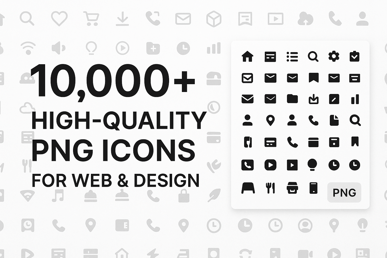 10,000+ High-Quality PNG Icons for Web & Design